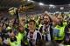 ROME, ITALY - MAY 17: Paulo Dybala and Gonzalo Higuain of Juventus FC celebrate the victory after the TIM Cup Final match between SS Lazio and Juventus FC at Olimpico Stadium on May 17, 2017 in Rome, Italy. (Photo by Giuseppe Bellini/Getty Images)