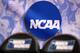 SALT LAKE CITY, UT - MARCH 16: The NCAA logo is seen in the second half of the game between the Northwestern Wildcats and the Vanderbilt Commodores during the first round of the 2017 NCAA Men's Basketball Tournament at Vivint Smart Home Arena on March 16, 2017 in Salt Lake City, Utah. (Photo by Christian Petersen/Getty Images)