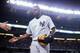 NEW YORK - JULY 31: Luis Severino #40 of the New York Yankees looks on during the game against the Detroit Tigers at Yankee Stadium on July 31, 2017 in the Bronx borough of New York City. (Photo by Rob Tringali/SportsChrome/Getty Images)