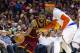 CLEVELAND, OH - FEBRUARY 23: Kyrie Irving #2 of the Cleveland Cavaliers drives around Carmelo Anthony #7 of the New York Knicks during the second half at Quicken Loans Arena on February 23, 2017 in Cleveland, Ohio. The Cavaliers defeated the Knicks 119-104. NOTE TO USER: User expressly acknowledges and agrees that, by downloading and/or using this photograph, user is consenting to the terms and conditions of the Getty Images License Agreement. (Photo by Jason Miller/Getty Images)