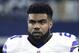 ARLINGTON, TX - JANUARY 15: Ezekiel Elliott #21 of the Dallas Cowboys looks on before the NFC Divisional Playoff game against the Green Bay Packers at AT&T Stadium on January 15, 2017 in Arlington, Texas. The Packers defeated the Cowboys 34-31. (Photo by Joe Robbins/Getty Images)