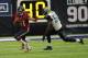Houston Texans running back Jonathan Grimes (41) tries to fend off Jacksonville Jaguars' Telvin Smith (50) during the first half of an NFL football game Sunday, Dec. 18, 2016, in Houston. (AP Photo/David J. Phillip)