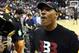 LAS VEGAS, NV - JULY 07: LaVar Ball, father of Lonzo Ball #2 of the Los Angeles Lakers, jokes with fans at halftime of a 2017 Summer League game between the Lakers and the Los Angeles Clippers at the Thomas & Mack Center on July 7, 2017 in Las Vegas, Nevada. The Clippers won 96-93 in overtime. NOTE TO USER: User expressly acknowledges and agrees that, by downloading and or using this photograph, User is consenting to the terms and conditions of the Getty Images License Agreement. (Photo by Ethan Miller/Getty Images)