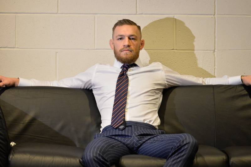 NEW YORK, NY - NOVEMBER 12: UFC featherweight champion Conor McGregor of Ireland relaxes backstage at Madison Square Garden prior to his lightweight championship fight agianst Eddie Alvarez during the UFC 205 event on November 12, 2016 in New York City. (Photo by Brandon Magnus/Zuffa LLC/Zuffa LLC via Getty Images)