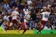 LONDON, ENGLAND - AUGUST 12: Stephen Ward of Burnley celebrates scoring his sides second goal with Steven Defour of Burnley during the Premier League match between Chelsea and Burnley at Stamford Bridge on August 12, 2017 in London, England. (Photo by Dan Mullan/Getty Images)