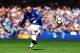 LIVERPOOL, ENGLAND - AUGUST 12: Wayne Rooney of Everton in action during the Premier League match between Everton and Stoke City at Goodison Park on August 12, 2017 in Liverpool, England. (Photo by Chris Brunskill Ltd/Getty Images)