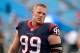 CHARLOTTE, NC - AUGUST 09: J.J. Watt #99 of the Houston Texans during their game against the Carolina Panthers at Bank of America Stadium on August 9, 2017 in Charlotte, North Carolina. (Photo by Grant Halverson/Getty Images)