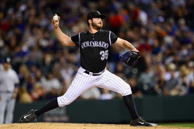DENVER, CO - SEPTEMBER 30: Chad Bettis #35 of the Colorado Rockies pitches against the Milwaukee Brewers at Coors Field on September 30, 2016 in Denver, Colorado.  (Photo by Dustin Bradford/Getty Images)