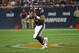 CHICAGO, IL - AUGUST 10: Mitchell Trubisky #10 of the Chicago Bears looks for a receiver against the Denver Broncos during a preseason game at Soldier Field on August 10, 2017 in Chicago, Illinois. The Broncos defeated the Bears 24-17. (Photo by Jonathan Daniel/Getty Images)