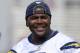 Jul 30, 2017; Costa Mesa CA, USA; Los Angeles Chargers quarterback Cardale Jones (5) reacts during the opening day of training camp at the Jack Hammett Sports Complex. Mandatory Credit: Kirby Lee-USA TODAY Sports