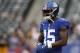 EAST RUTHERFORD, NJ - AUGUST 11: Brandon Marshall #15 of the New York Giants during warm ups before an NFL preseason game against the Pittsburgh Steelers at MetLife Stadium on August 11, 2017 in East Rutherford, New Jersey. (Photo by Rich Schultz/Getty Images)