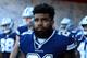 LOS ANGELES, CA - AUGUST 12: Ezekiel Elliott #21 of the Dallas Cowboys looks on prior to a a presason game against the Los Angeles Rams at Los Angeles Memorial Coliseum on August 12, 2017 in Los Angeles, California. (Photo by Sean M. Haffey/Getty Images)