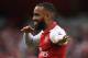 LONDON, ENGLAND - AUGUST 11: Alexandre Lacazette of Arsenal celebrates after scoring the opening goal during the Premier League match between Arsenal and Leicester City at the Emirates Stadium on August 11, 2017 in London, England. (Photo by Michael Regan/Getty Images)