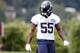 Jun 13, 2017; Renton, WA, USA; Seattle Seahawks defensive end Frank Clark (55) walks to a new drill during a minicamp practice at the Virginia Mason Athletic Center. Mandatory Credit: Joe Nicholson-USA TODAY Sports