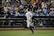 New York Yankees' Aaron Judge reacts as he runs the bases after hitting a home run during the fourth inning of a baseball game against the New York Mets Wednesday, Aug. 16, 2017, in New York. (AP Photo/Frank Franklin II)