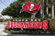 TAMPA, FL - MAY 9: A general view of the Tampa Bay Buccaneers Logo Sign in front of One Buccaneer Place during Rookie Mini Camp on May 9, 2015 in Tampa, Florida. (Photo by Don Juan Moore/Getty Images)