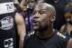 Floyd Mayweather Jr. trains at his gym Thursday, Aug. 10, 2017, in Las Vegas. Mayweather is scheduled to fight Conor McGregor Aug. 26 in Las Vegas. (AP Photo/John Locher)