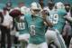Miami Dolphins quarterback Jay Cutler (6), looks to pass the ball, during the first half of an NFL preseason football game against the Baltimore Ravens, Thursday, Aug. 17, 2017, in Miami Gardens, Fla. (AP Photo/Wilfredo Lee)