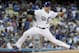 Los Angeles Dodgers starting pitcher Alex Wood throws against the Chicago White Sox during the first inning of a baseball game in Los Angeles, Tuesday, Aug. 15, 2017. (AP Photo/Chris Carlson)