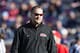OXFORD, MS - NOVEMBER 26: Head Coach Hugh Freeze of the Mississippi Rebels watches his team warm up before a game against the Mississippi State Bulldogs at Vaught-Hemingway Stadium on November 26, 2016 in Oxford, Mississippi. The Bulldogs defeated the Rebels 55-20. (Photo by Wesley Hitt/Getty Images)
