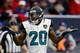 HOUSTON, TX - DECEMBER 18: Jalen Ramsey #20 of the Jacksonville Jaguars plays to the crowd after he knocked the ball away from DeAndre Hopkins #10 of the Houston Texans at NRG Stadium on December 18, 2016 in Houston, Texas. (Photo by Bob Levey/Getty Images)