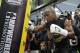 Floyd Mayweather displayed some effort while hitting the heavy bag, but it was not maximum effort.