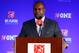 NEW YORK, NY - JANUARY 30: DeMaurice Smith, Executive Director of the National Football League Players Association, speaks during an NFLPA press conference prior to Super Bowl XLVIII on January 30, 2014 in New York City. (Photo by Alex Trautwig/Getty Images)