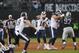 OAKLAND, CA - AUGUST 19: Jared Goff #16 of the Los Angeles Rams throws a pass to Cooper Kupp #18 against the Oakland Raiders during the first quarter of their preseason NFL football game at Oakland-Alameda County Coliseum on August 19, 2017 in Oakland, California. (Photo by Thearon W. Henderson/Getty Images)