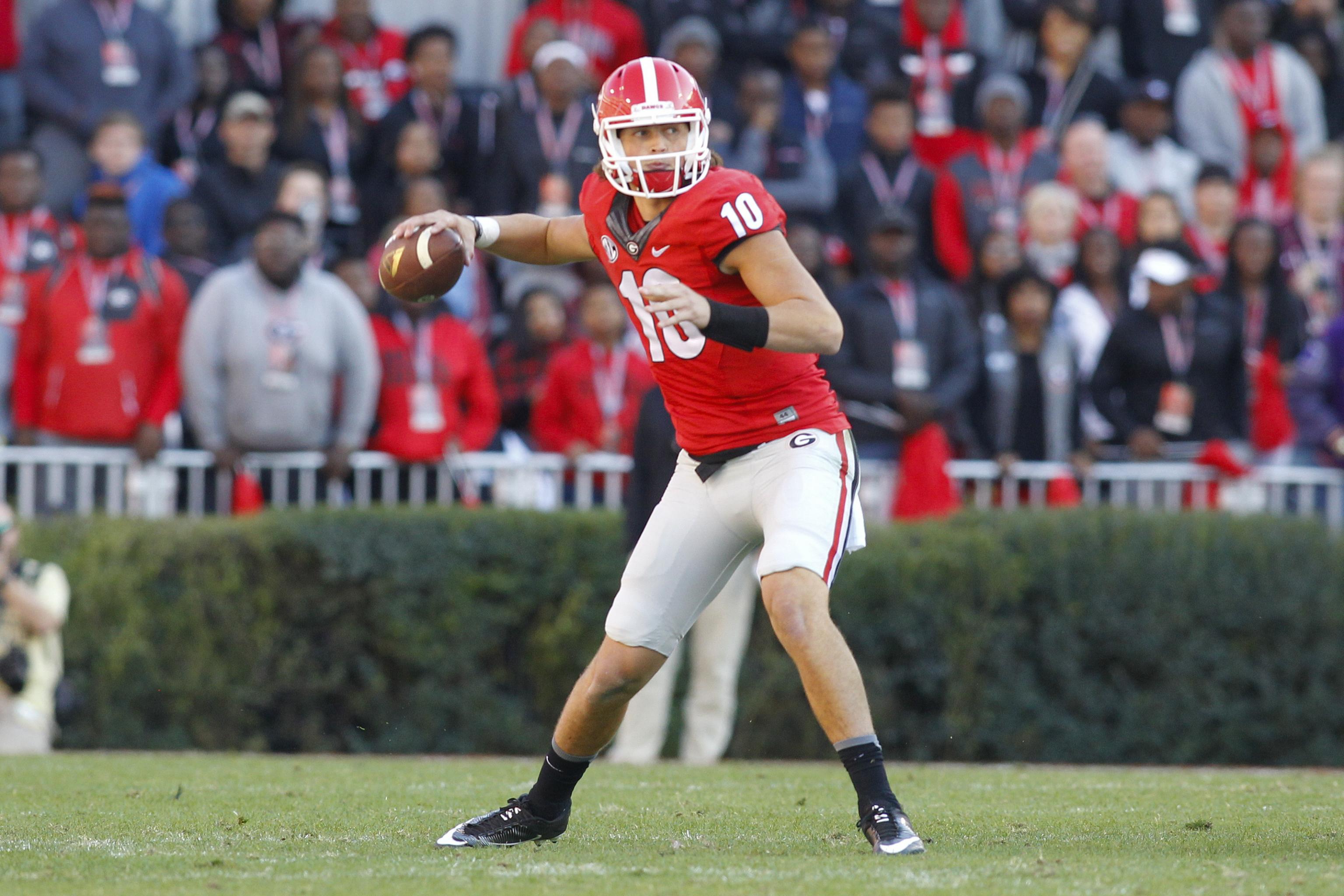 Georgia quarterback Jacob Eason injured