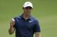 Rory McIlroy of Northern Ireland, waves on the 15th hole during the final round of the PGA Championship golf tournament at the Quail Hollow Club Sunday, Aug. 13, 2017, in Charlotte, N.C. (AP Photo/Chris O'Meara)