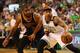 BOSTON, MA - MAY 17: Isaiah Thomas #4 of the Boston Celtics handles the ball against Kyrie Irving #2 of the Cleveland Cavaliers in the first half during Game One of the 2017 NBA Eastern Conference Finals at TD Garden on May 17, 2017 in Boston, Massachusetts. NOTE TO USER: User expressly acknowledges and agrees that, by downloading and or using this photograph, User is consenting to the terms and conditions of the Getty Images License Agreement. (Photo by Elsa/Getty Images)