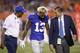 CLEVELAND, OH - AUGUST 21: Odell Beckham Jr. #13 of the New York Giants walks off the field after suffering an injury in the first half of a preseason game against the Cleveland Browns at FirstEnergy Stadium on August 21, 2017 in Cleveland, Ohio. (Photo by Joe Robbins/Getty Images)