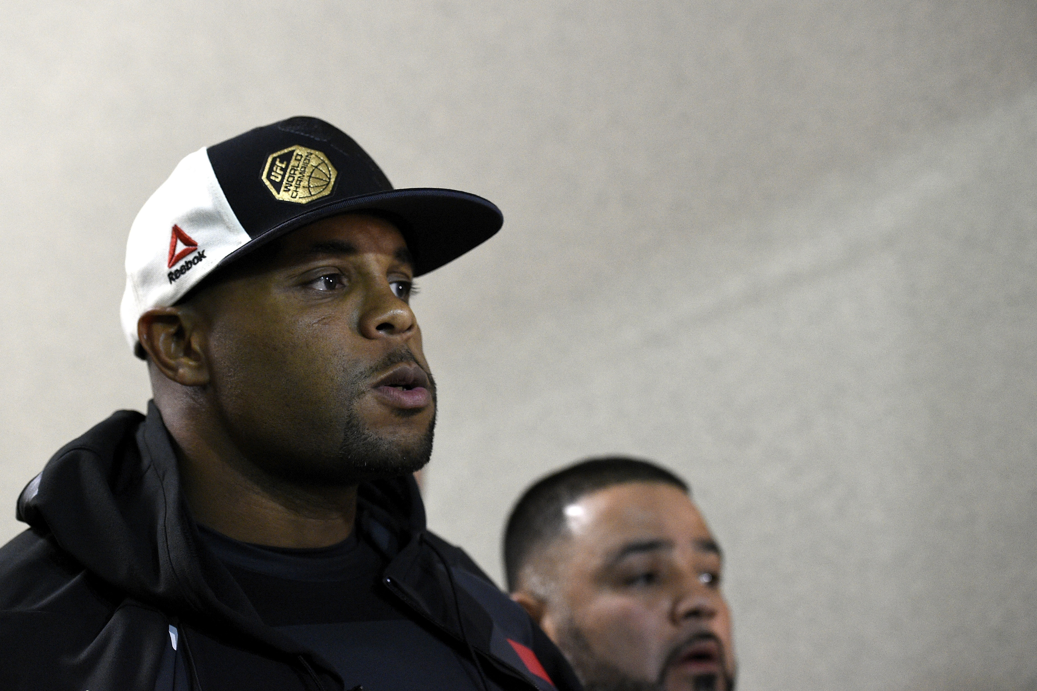 ANAHEIM, CA - JULY 29: UFC light heavyweight champion Daniel Cormier waits backstage during the UFC 214 event inside the Honda Center on July 29, 2017 in Anaheim, California. (Photo by Mike Roach/Zuffa LLC/Zuffa LLC via Getty Images)