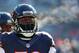 CHICAGO, IL - NOVEMBER 22: Charles Leno #72 of the Chicago Bears particiaptes in warm-ups before a game against the Denver Broncos at Soldier Field on November 22, 2015 in Chicago, Illinois. The Broncos defeated the Bears 17-15. (Photo by Jonathan Daniel/Getty Images)