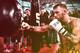 LAS VEGAS, NV - AUGUST 11: UFC lightweight champion Conor McGregor changes in the locker room before the media workout at the UFC Performance Institute on August 11, 2017 in Las Vegas, Nevada. McGregor will fight Floyd Mayweather Jr. in a boxing match at T-Mobile Arena on August 26 in Las Vegas. (Photo by Brandon Magnus/Zuffa LLC/Zuffa LLC via Getty Images)