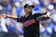 File-This Aug. 20, 2017, file photo shows Cleveland Indians starting pitcher Danny Salazar delivering to a Kansas City Royals batter during the first inning of a baseball game at Kauffman Stadium in Kansas City, Mo. Cleveland placed Salazar on the 10-day DL with elbow inflammation. (AP Photo/Orlin Wagner, File)