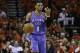 HOUSTON, TX - APRIL 25: Russell Westbrook #0 of the Oklahoma City Thunder brings the ball up the court against the Houston Rockets during Game Five of the Western Conference Quarterfinals game of the 2017 NBA Playoffs at Toyota Center on April 25, 2017 in Houston, Texas. NOTE TO USER: User expressly acknowledges and agrees that, by downloading and/or using this photograph, user is consenting to the terms and conditions of the Getty Images License Agreement. (Photo by Bob Levey/Getty Images)
