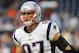 HOUSTON, TX - AUGUST 19: Rob Gronkowski #87 of the New England Patriots takes the field to warm up before playing the Houston Texans in a preseason game at NRG Stadium on August 19, 2017 in Houston, Texas. (Photo by Bob Levey/Getty Images)