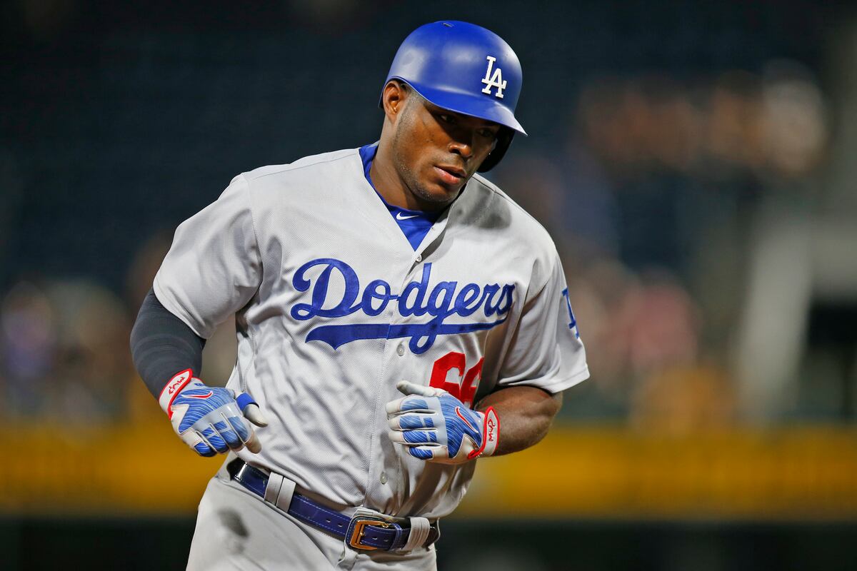 Yasiel Puig Pulls Home Plate Gender Reveal at Dodger Stadium | News