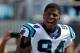 CHARLOTTE, NC - SEPTEMBER 25: Kony Ealy #94 of the Carolina Panthers against the Minnesota Vikings during the game at Bank of America Stadium on September 25, 2016 in Charlotte, North Carolina. The Vikings won 22-10. (Photo by Grant Halverson/Getty Images)