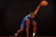 GREENBURGH, NY - AUGUST 11: Dennis Smith Jr of the Dallas Mavericks poses for a portrait during the 2017 NBA Rookie Photo Shoot at MSG Training Center on August 11, 2017 in Greenburgh, New York. NOTE TO USER: User expressly acknowledges and agrees that, by downloading and or using this photograph, User is consenting to the terms and conditions of the Getty Images License Agreement. (Photo by Elsa/Getty Images)