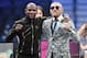 LAS VEGAS, NV - AUGUST 26: Floyd Mayweather Jr. (L) and Conor McGregor pose for pictures during a news conference after Mayweather's 10th-round TKO victory in their super welterweight boxing match on August 26, 2017 at T-Mobile Arena in Las Vegas, Nevada. (Photo by Ethan Miller/Getty Images)