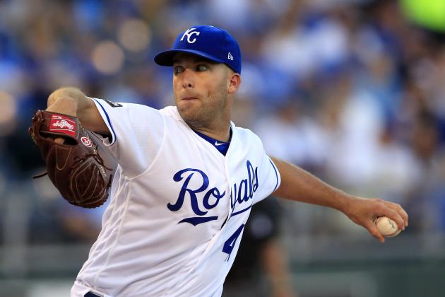 Kansas City Royals starting pitcher Danny Duffy delivers to a Colorado Rockies batter during the first inning of a baseball game at Kauffman Stadium in Kansas City, Mo., Tuesday, Aug. 22, 2017. (AP Photo/Orlin Wagner)