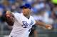 Kansas City Royals starting pitcher Danny Duffy delivers to a Colorado Rockies batter during the first inning of a baseball game at Kauffman Stadium in Kansas City, Mo., Tuesday, Aug. 22, 2017. (AP Photo/Orlin Wagner)