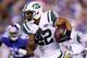 EAST RUTHERFORD, NJ - AUGUST 26: Matt Forte #22 of the New York Jets carries the ball in the first quarter against the New York Giants during a preseason game on August 26, 2017 at MetLife Stadium in East Rutherford, New Jersey (Photo by Elsa/Getty Images)
