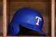 NEW YORK, NY - JUNE 24: A Texas Rangers batting helmet in the dugout before a game against the New York Yankees at Yankee Stadium on June 24, 2017 in the Bronx borough of New York City. The Rangers defeated the Yankees 8-1. (Photo by Rich Schultz/Getty Images)