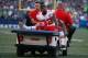 SEATTLE, WA - AUGUST 25: Running back Spencer Ware #32 of the Kansas City Chiefs leaves the game with an injury in the first half against the Seattle Seahawks at CenturyLink Field on August 25, 2017 in Seattle, Washington. (Photo by Otto Greule Jr/Getty Images)