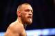 Aug 26, 2017; Las Vegas, NV, USA; Conor McGregor against Floyd Mayweather Jr. (not pictured) during a boxing match at T-Mobile Arena. Mandatory Credit: Mark J. Rebilas-USA TODAY Sports