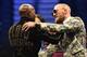 LAS VEGAS, NV - AUGUST 26: (L-R) Floyd Mayweather Jr. and Conor McGregor attend a news conference after Mayweather defeated Conor McGregor by 10th-round TKO in their super welterweight boxing match at T-Mobile Arena on August 26, 2017 in Las Vegas, Nevada. (Photo by Jeff Bottari/Zuffa LLC/Zuffa LLC via Getty Images)