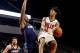 HOFFMAN ESTATES, IL - MARCH 23: Cameron Payne #1 of the Windy City Bulls drives to the basket against the Iowa Energy on March 23, 2017 at the Sears Centre Arena in Hoffman Estates, Illinois. NOTE TO USER: User expressly acknowledges and agrees that, by downloading and or using this photograph, User is consenting to the terms and conditions of the Getty Images License Agreement. Mandatory Copyright Notice: Copyright 2017 NBAE (Photo by John L. Alexander/NBAE via Getty Images)